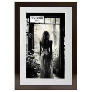 Stallmann Design Cadre photo avec passe-partout 60 x 80 cm (image 50 x 70 cm) - Couleur : noir brillant - Baguette de cadre de 30 mm d'&eacute;paisseur (Stallmann Design, neuf)