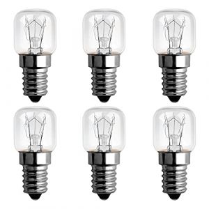 SCNNC Ampoule Four 300 Degres E14 Dimmable, Ampoule four E14 T22, 120LM Blanc Chaud 2300K, AC 220V-240V, E14 Petit culot &agrave; vis Pygmy Lamps Pour Four, Micro-ondes, Lampe &agrave; sel, 6 Unit&eacute; (gzyutongkeji, neuf)