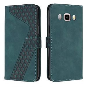 OKZone Coque pour Samsung Galaxy J510/J5 2016, Etui Protection Housse Premium en Cuir PU Portefeuille Étui Téléphone [Fermoir Magnétique] [Fentes pour Cartes] Flip Case pour Galaxy J510/J5 2016（Vert (OKZone EU Store, neuf)