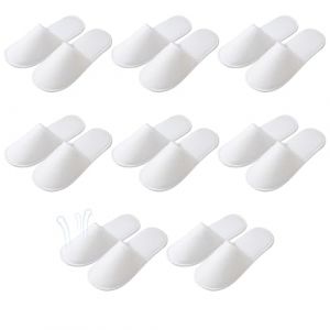 Lot de 8 paires de chaussons pour hôtel - Pantoufles d'hôtel - Pantoufles d'hôtel - Chaussons d'invités - Pour hôtel, pensions, maisons privées (28 cm x 11 cm) (Dashline OÜ, neuf)