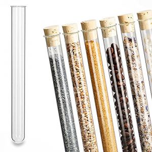 100x &Eacute;prouvettes avec Bord &eacute;vas&eacute;, Bouchons en li&egrave;ge Naturel Inclus, Tubes &agrave; essai, Paroi &eacute;paisse (180 x &Oslash;18mm) (Tuuters, neuf)