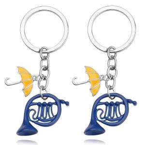 2 Pièces Pendentif Parapluie Porte-clés émail Corne Bleue, How I Met Your Mother (Ozmw, neuf)