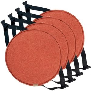 Galette de Chaise Ronde Coussin de Siège avec boucle élastique，1 / 2 / 4pcs coussin de Tabouret rond antidérapant coussin de chaise pour Salle à Manger/Bureau/Canapé ( Color : 4# , Size : 4PS_40CM/15. (Fengzi Comprehensive, neuf)