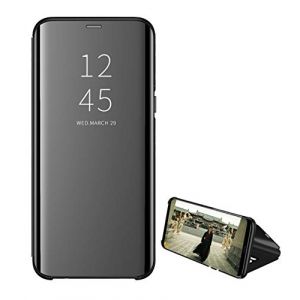 Rembcon Coque pour Samsung Galaxy S9 Plus Case Miroir Clear View Etui Flip Cover S9 Plus 360&deg; Protection Int&eacute;grale avec Support Ultra Mince Anti-Choc Housse Transparent Couverture pour Galaxy S9 Plus (Rembcom, neuf)