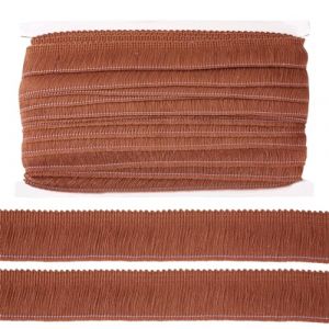 Cheriswelry Ruban &agrave; franges en polyester 20 m - 23-25 mm - Pour bricolage, couture, travaux manuels, v&ecirc;tements, abat-jour, d&eacute;coration - Chocolat (Cheriswelry EU, neuf)