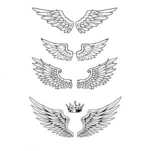 5 PCS Temporary Tattoos Autocollant De Tatouage D'Ailes D'Ange Pour Femme, Tatouage De Simulation Imperméable À Base De Plantes Pour La Poitrine Et Le Dos, Pour Le Bras (weishurongshaomao, neuf)