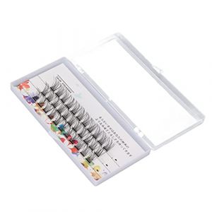 Fluffy 14 Mm Faux Cils Individuels - Extensions de Cils en Grappes 3D Bouclées - Usure Confortable, Look Naturel, Fibre Chimique Douce pour le Maquillage des Yeux (Style naturel) (herronk, neuf)