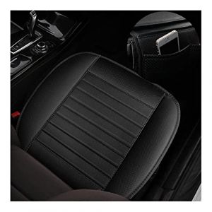 CGEAMDY Coussin Voiture Siege, Coussin Siège Avant en Cuir de Voiture, Protection Siege Voiture, Antidérapant, Doux, Respirant, Housse de Siège de Voiture en Charbon de Bambou (Noir) (CGE Auto, neuf)