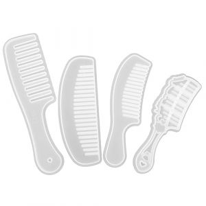 TOVINANNA 4pièces Moules Silicone Pour Peignes De Modèles Court Croissant Dentelé Outils De Fabrication Et Réutilisables Pour Maison (Qieiyi, neuf)