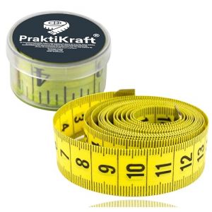 Mètre ruban de 150 cm - 2 en 1 - Avec mètre ruban de couture en pouces - Mètre ruban pour mesure taille hauteur dans une boîte de rangement (TK Gruppe GmbH, neuf)
