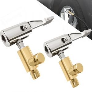 YUEMING 2Pcs Adaptateur de Valve de Pneu de Voiture, Adaptateur Valve de Air Pompe, Embout Gonflage Pneu Voiture Portable Adaptateur de Bouche Filet&eacute;e Voiture Accessoires de Connecteur de Pompe &agrave; Air (YUEMING, neuf)