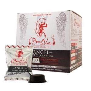 BOCCA DELLA VERITA - Bo&icirc;te de 10 capsules de caf&eacute; italien ANGEL Arabica 100%, Capsules compatibles avec la machine &agrave; caf&eacute; Lavazza&reg; A Modo Mio, 100% Made in Italy (God Save The Coffee, neuf)