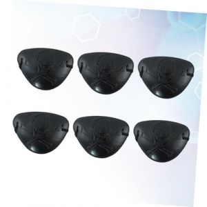 PACKOVE 6pi&egrave;ces Cache-&oelig;il Pirate Imprim&eacute; Lot pour Halloween F&ecirc;tes Cosplay avec Motifs Squelette et &Eacute;cusson Pirate D&eacute;coration Accessoire F&ecirc;te (Spring TU, neuf)