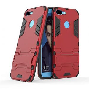 CHcase Coque pour Huawei Honor 9 Lite, 2 en 1 Armour Style Robuste Hybrides Double Couche Armure Defender TPU + PC Hard Coques Case Cover avec Kickstand Support pour Huawei Honor 9 Lite -Red (hyhkj, neuf)
