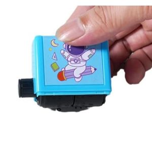 Tampon à rouleau numérique, tampon mathématique à rouleau, problèmes mathématiques en moins de cent, cadeaux de rentrée scolaire pour garçons et filles (rose et bleu) (YZZT, neuf)