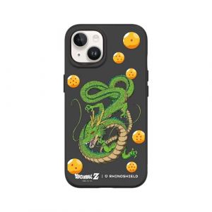 RhinoShield Coque Compatible avec [iPhone 13/14] | SolidSuit Compatible avec Magsafe - Coque Fine avec Technologie d'absorption des Chocs - Noir [Dragon Ball Z/Shenron & The 7 Dragon Balls] (RHINOSHIELD - Evolutive Labs, neuf)