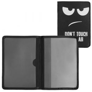 kwmobile Porte permis de Conduire Carte Grise avec Compartiments Cartes Passeport - &Eacute;tui Portefeuille de Protection en Simili Cuir Blanc-Noir (SX-Commerce, neuf)