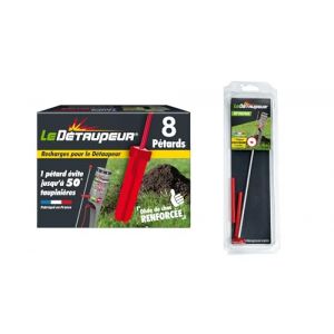 LE DETAUPEUR 8 Recharges Anti Taupes & 2 Tiges + 1 Palpeur - Fonctionne Uniquement Avec Le Kit Complet DETAUPEUR - Efficace & Puissant - Utilisable Sous La Pluie & En Toute Sécurité SAVRECHARG8 (H&G-Expert, neuf)