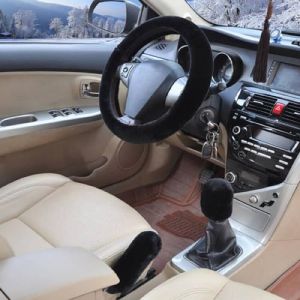 Couvre Volant Fluffy Housse,Volant Voiture en Fourrure,Universel Couvre Volant Voiture,Fuzzy Caches de Volant Universelle,Housse de Volant pour Voiture,Hiver Chaud Fluffy Accessoires Volant(3Pcs/Set) (FeiXiehouse, neuf)