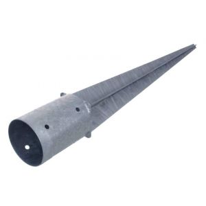 NAJDER Support de Poteau &agrave; Enfoncer Rond &Oslash;100 mm, Douille &agrave; Enfoncer Ancre de Sol, Longueur 750 mm, Acier Galvanis&eacute; &agrave; Chaud, Fixation Cl&ocirc;ture, Balan&ccedil;oire, Pergola (NajderNet, neuf)