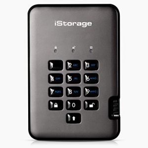 iStorage diskAshur PRO2 HDD 1 To - Disque dur sécurisé - Certifié FIPS niveau 2 - Protégé par mot de passe - Résistant à la poussière et à l'eau (iStorage Limited, neuf)