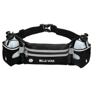 Ceinture de course r&eacute;glable avec sac banane et 2 bouteilles d'eau de 300 ml, Ne s'applique pas (Tinyyo Europe, neuf)