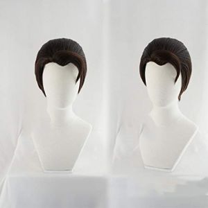 Rk800 Detroit : Become Human Connor Perruque cosplay cheveux synthétiques courts pour Halloween, costume d'Halloween, accessoires de jeu de rôle KUMZ2827 (good stuff A, neuf)