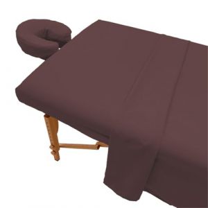 YJSZY Parure De Lit 3 PièCes en Microfibre pour Table De Massage,Drap Housse pour Table Massage,Housse De Lit Facial De Qualité SupéRieure-Drap Plat,Draphousse,Housse pour TêTièRe (Brun,80 x 185 cm) (hongyingyunshangmao, neuf)
