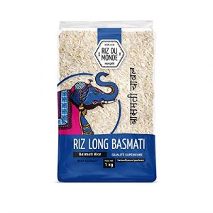 RIZ LONG BASMATI ELEPHANT 1 KG, RIZ DU MONDE, LOT DE 3 (IC-Boutique, neuf)
