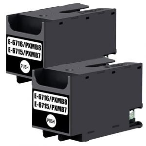 DOGEPRO T6715 C13T671500 2 Boîte d'entretien Encre C13T671600, E-6716, Compatible avec Epson WorkForce Pro WF-4720DWF WF-4725DWF WF-4730DTWF WF-4730DWF WF-4740DTWF WF-4740DWF (2PACK) (A5 Star, neuf)