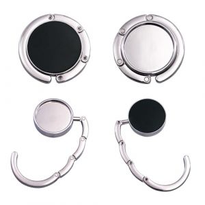 ZEACCT 4 Pi&egrave;ces Accroche Sac Pliable en M&eacute;tal Anti-d&eacute;rapant, Crochets de Sac de Bureau, Cintre de Sac &agrave; Main pour Table, Crochet de Support de Sac de Table Portable, pour Sac &agrave; Main (TCCAEZ, neuf)