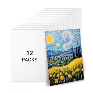 Strehknewen Lot de 12 Toiles à Peindre 26,5 x 19 cm – Toile Vierge en Coton Sans Acide avec Cadre en Bois – Pré-Étirée et Prête à l’Emploi pour Peinture Acrylique, Huile, Aquarelle – Enfants, Débutant (Winning Streakwen Etrade Kft., neuf)