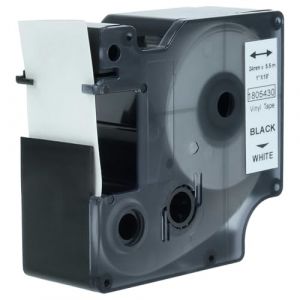 vhbw Ruban compatible avec Dymo Rhino 6000, 5000, 5200, 4200, 3000, 1000 imprimante d'étiquettes 5,5m x 24mm Noir sur Blanc, Vinyle (ElectroPapa, neuf)