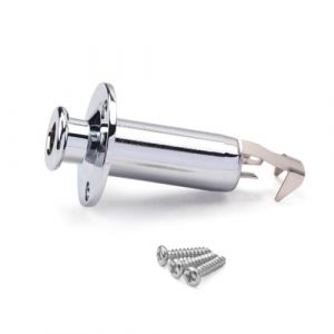 HIAKDOFT Guitar Endpin Jack Cylindrical Stereo Mono Output Jack With Strap Button For Acoustic Electric Bass Guitar Replacement (CITYJUY, neuf)