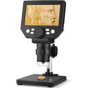 Sunowl Microscope Numérique, Microscope USB avec Écran LCD de 4,3 Pouces, 1X-1000X Microscope Electronique avec 8 Lumières LED pour Soudure, École, Lab, Réparation de Circuits Imprimés (WIND FLIES LIMITED, neuf)