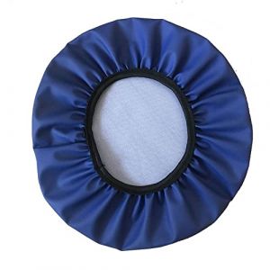 MSNCS Housses de Tabouret à roulettes Imperméable Cuir Housse Tabouret de Travail PU Pivotant Couvre Tabouret Réglable,pour Chaise Esthetique,Coiffure, Bureau,Coussin d'assise Rond Bar(Blue,35cm) (geenahont, neuf)