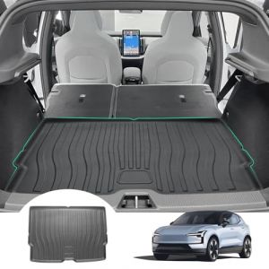 GAFAT Compatible avec Volvo EX30 2024 2025 Tapis de Coffre, Facile À Plier, EX30 2024 Tapis TPE Toutes Saisons, Accessoires Volvo EX30 Origine Scan 3D, Bord Haut, Multifonction (GAFAT(EU), neuf)