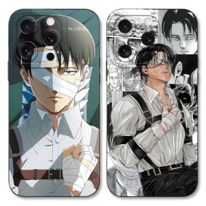 LunarDrift 2 Pi&egrave;ces Coque pour iPhone 12 6.1'', Anim&eacute; Attack on Titan Eren Armin avec Protection Cam&eacute;ra Etui Housse de Haute Qualit&eacute; TPU Silicone Mince Souple Anti-Rayures Antichoc Case-Noir1 (VITAMINROX GO, neuf)