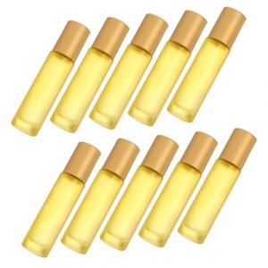 Ipetboom Rouleau De 10 Pièces Flacon roller en verre jaune tasse bouteille de condiments Flacon roll-on en verre Bouteille de sérum roll-on flacons en verre bouteille rechargeable (hikarish, neuf)