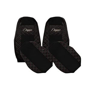 F-CORE Housses de Siege Camion compatibilit&eacute; pour Volvo FM 4 FH 4 01.13-12.19 Noir/Rouge (F-CORE, neuf)