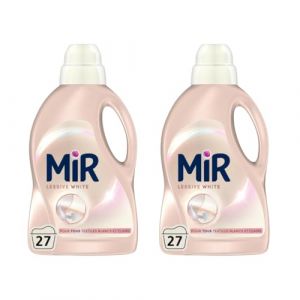 Mir - Lot de 2 lessives liquides - Blanc - Main & Machine - Raviveur - Formule Unique 3en1-27 Lavages (PENNGUIN-FR, neuf)