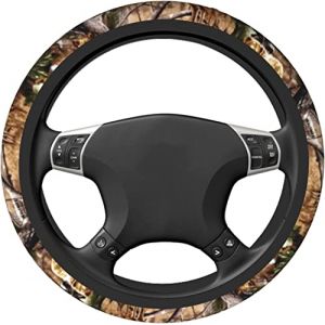 Housse Volant Voiture Camo Chasse Cerf Ours Orignal Canard,Universelle 15 Inch/38Cm Housse De Volant Confortable Couvre Volant Voiture Antid&eacute;rapant Protege Volant Voiture pour Accessoires D&eacute;coratio (bozhoushimotangbaihuoyouxiangongsi, neuf)