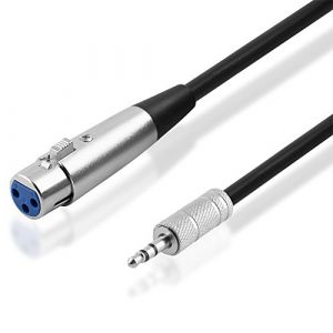 BestPlug Câble audio AUX in Out - Fiche jack stéréo mâle vers XLR femelle femelle - Noir 2 m (BestPlug, neuf)