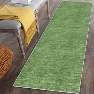 Tapis de Passage Couloir Antid&eacute;rapant et Lavable 80 x 400 cm Vert Tapis de Cuisine Tapis Couloir Long Absorbant Tapis d'entr&eacute;e Interieur Paillasson Tapis de Sol pour Passage Entree Chambre Buanderie (xuehonggang, neuf)