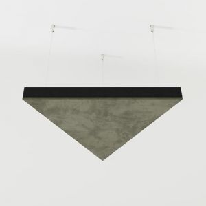 Lot de 2 panneaux acoustiques de plafond en velours &laquo; TRIADA-Cinematic &raquo; avec kit de montage | Panneau acoustique d&eacute;coratif | Couleur : (Beige, TRIADA) (ATB-SOUND, neuf)