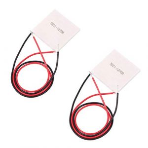 Hailege 2 pcs TEC1-12706 Tablettes de refroidissement à semi-conducteurs TEC1-12706 12V 6A Dissipateur thermique Refroidisseur thermoélectrique Refroidissement Plaque Peltier Module 40x40MM (Hailege, neuf)