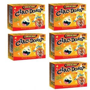 Maelsa&reg; Boite de 50 petits Clacs Doigts Claque Doigt P&eacute;tard F&ecirc;te sans flamme ni m&egrave;che- cat&eacute;gorie F1 896 - Choisissez votre nombre de bo&icirc;tes ! (5 Boites) (⭐ MAELSA ⭐, neuf)