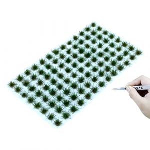 RHQFDM 120 Plantes Mod&eacute;lisme Herbe Statique Tufts Statique Touffes d'herbe Mod&eacute;lisme D&eacute;coration Miniature pour Bricolage Train Paysage Gazon Artificiel Herbe Miniature D&eacute;coration(Paysage Herbeux 1#) (juzishangdian, neuf)