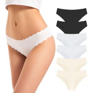 TANSTC Culotte Gainante Femme Ventre Plat Invisible Culotte sans Couture Femme Culottes Et Slips sous-V&ecirc;tements Lot de 6, Noir M (YELLOW LADY LIMITED, neuf)