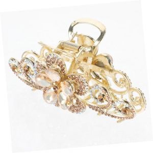 VALICLUD Pince &agrave; Cheveux Grosse Taille Strass Alliage Floral Pour Femmes Filles Maintien Ferme Chignon Tresse Queue De Cheval Accessoire Coiffure (SHUI LIAO, neuf)